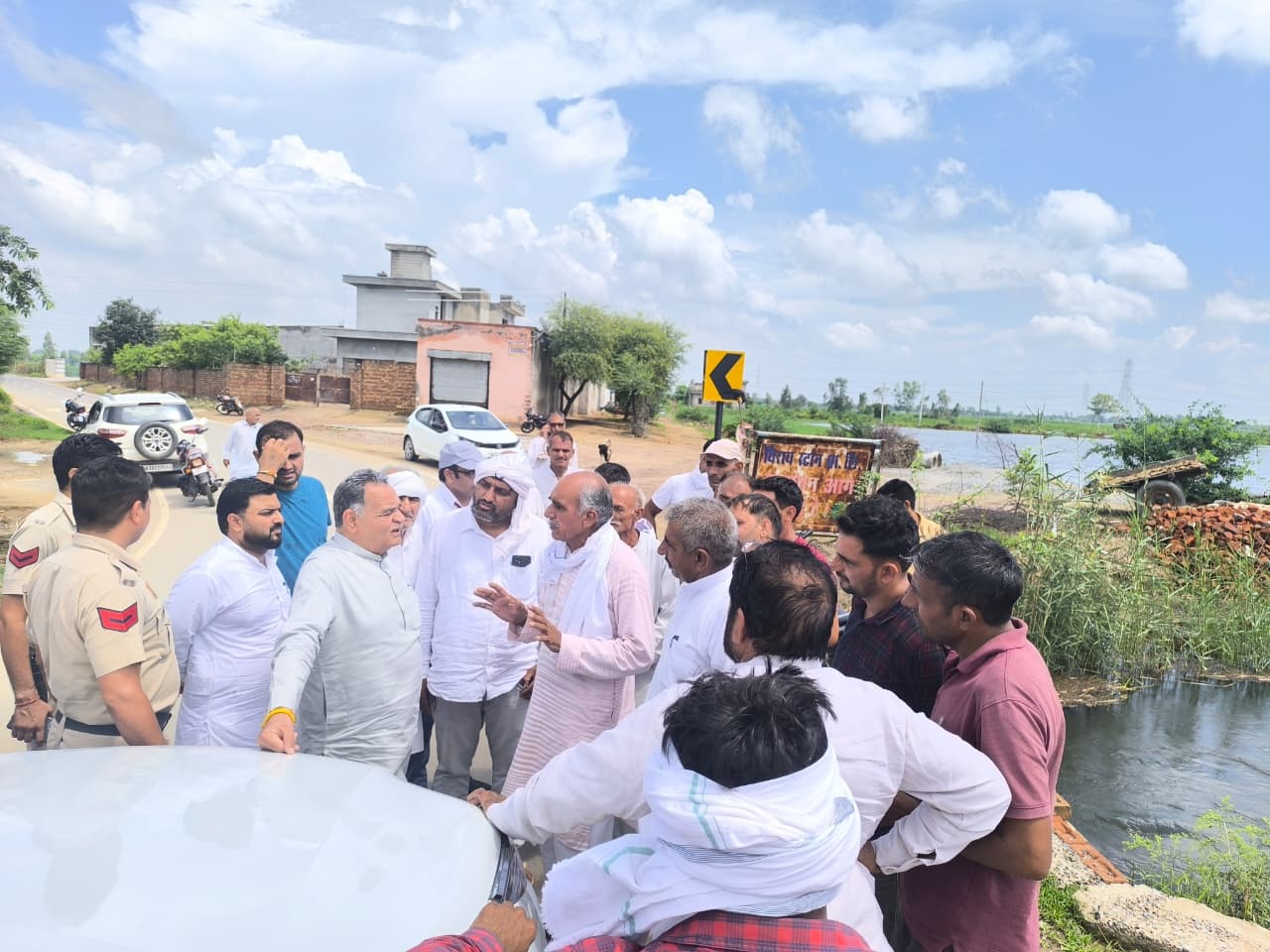 The government will soon provide compensation for crop and residential damage caused by waterlogging: MLA Vinod Bhayana.
